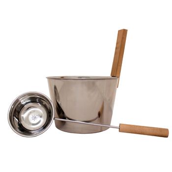 Ceber sauna + EMENDO ladle steel - light wood