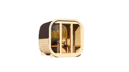 Sauna zewnętrzna Eke 220 dla 4-6 osób / Piec elektryczny lub Opalany Drewnem Harvia / Wysokiej Jakości Świerk Nordycki ( Sosnowe Drewno Termiczne) | Wellness | Relaks | SPA | Wellness | Relax | SPA | Nordycki Styl | Drewno Termiczne