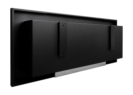 Závěsný biokrb 900x400 se sklem - strukturální černý, moderní bezkouřový krb