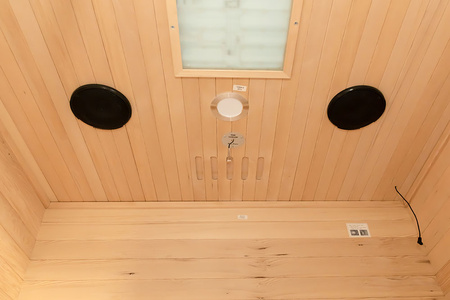 Sauna de infrarrojos con piedras de sal del Himalaya MO-EA2R | Wellness | Relax | SPA | Madera Termotratada | Madera Natural
