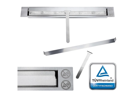 SLIM bioetanolkamin 900x400 svart strukturerad med glas