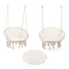 Cadeira suspensa Boho baloiço de jardim com almofada