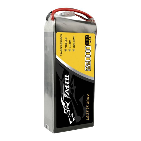 Tattu 22000mAh 14.8V 30C 4S1P Lipo Pack batterij met EC5 connector