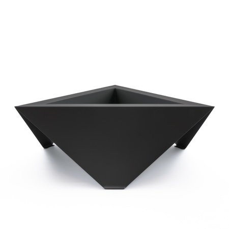 Designer-havebålsted Quality Spa TRIANGULAR —  3 mm stål, mat sort