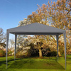 Carpa pabellón de jardín comercial 3x3 m 4 paredes gris MultiGarden