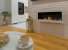 Bio-ethanol wandhaard 900x400 met glas – glanzend wit, moderne bio-ethanol haard