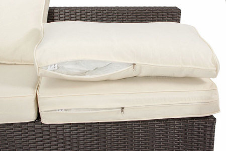 Fauteuil de jardin en polyrotin MALAGA - marron