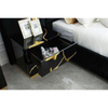 KOMODA — MAGNETIC BLACK RZEŹBIARSKA • lakierowany MDF • 120 × 75 × 40 cm