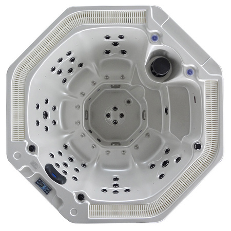 Havejacuzzi SPA107 220x220 cm – luksuriøst SPA-badekar til 6 personer