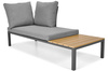 Vrtni kotiček s funkcijo ležalnika LAGOS- siva | vrtni kotiček, sedežna garnitura, udobje na terasi