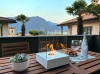 Ελεύθερο Βιοκαμίνετο Sunset Garden Mini Λευκό Ματ
