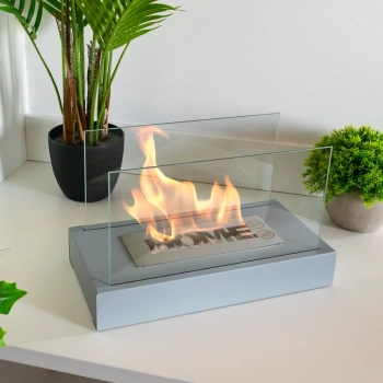 Chimenea de bioetanol independiente Home gris mate