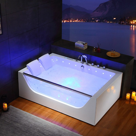 Domáca vírivka | Biely 42 trysky 180×120 | Jacuzzi