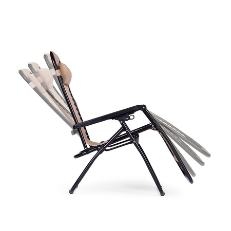 Zero Gravity Beach Garden Lounger Chair | Adjustable backrest for patio or balcony Beige/Black/Blue/Grey | Comfortable garden chair, modern style, for patio and balcony