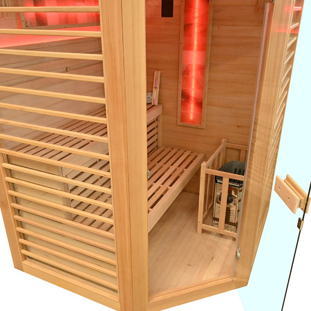 MO-TS4CB Sausoji sauna su kaitlente HARVIA 8 kW | Wellness | Relax | SPA | Panoraminis stiklas | Elegantiškas minimalizmas