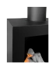 Samostoječi biokamin Kozen črna mat - sodoben, ekološki in enostaven za namestitev