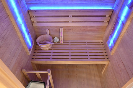 MO-TS3B Suha savna s kuhalnikom HARVIA 4,5 kW | Wellness | Relax | SPA | Termo les | Panoramsko steklo