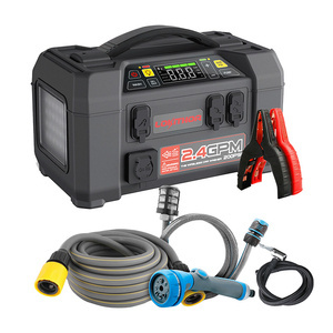 5-in-1 apparaat: Jump Starter / Start / Booster 2500A + Powerbank 20000mAh + Compressor + Zaklamp + Lokithor AW401 wasmachine