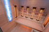 MO-EA3R-M COMBO Sauna infrarroja/finlandesa con calentador HARVIA de 4,5 kW y piedra de sal | Wellness | Relax | SPA | Diseño Moderno | Estilo Escandinavo