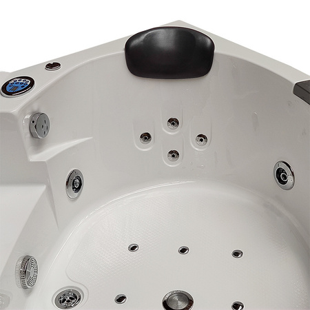ORINO 632C Banheira de Hidromassagem Branca 135x135 cm – Banheira Confortável para SPA em Casa