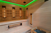 MO-EA4R-M COMBO Sauna infravermelha/finlandesa com aquecedor HARVIA 8 kW e pedra de sal