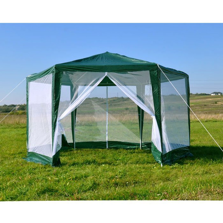 Carpa pabellón de jardín comercial 2x2x2 m con mosquitera verde MultiGarden