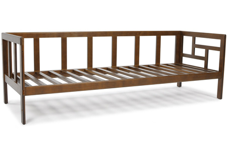 Hjørnesofa i træ EDEN mørkebrun/beige | Hjørnesofa, afslapningssæt, komfort på terrassen