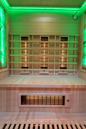 MO-RL3S Infrasarkanā sauna ar sāls akmeni | Wellness | Relax | SPA | Moderns dizains | Panorāmas stikls