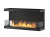 Elegantni biokamin Inside C1000 v3 — minimalistički ugradbeni kamin s plamenikom LONGFIRE 800 i staklima Antisol
