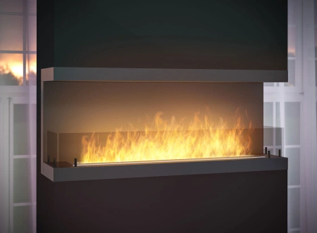 Robustan biokamin Inside C1200 v3 — minimalistički kamin za ugradnju u nišu (2 l, plamenik 1000 mm)