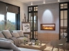 High-performance double-sided built-in bioethanol fireplace 2 SIDE 1200 – tunnel, black, Antisol glass