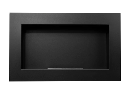 Stensko kamin na bioetanol 650x400 mm, strukturiran v mat črni barvi - sodoben kamin na bioetanol