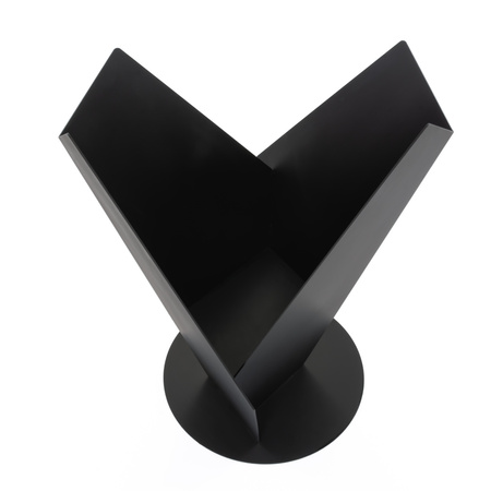 Brasero de jardín refinado Y-FIRE QualitySPA — (acero 3 mm, negro mate), «Escultura vertical de fuego»