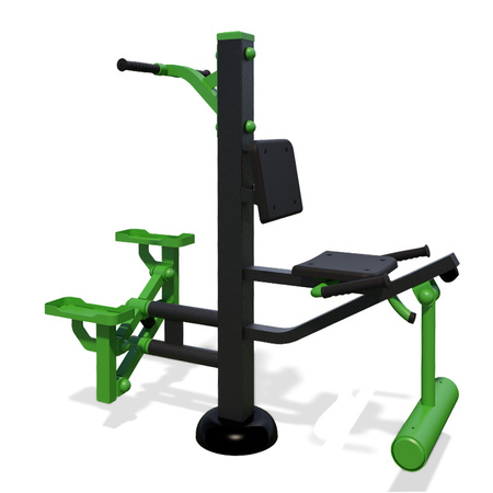 Double machine Extension de hanche & Stepper SM126-136 – renforce les jambes et les fessiers, salle de sport outdoor