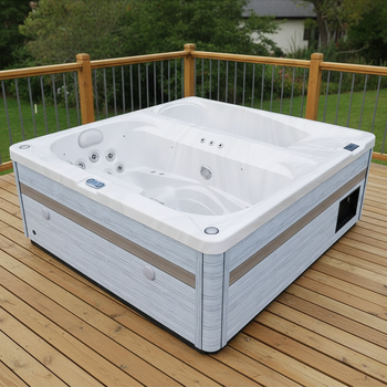 Luksuriøst Swim Spa – 3-personers to-soners boblebad med hydromassasje og kaldt vann, perfekt for avslapning og terapi