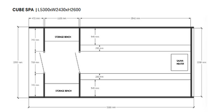 Луксозна модерна външна сауна куб СПА за градина с панорамна гледка през цялата година