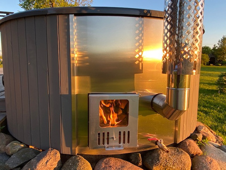 Pirts un balles zāles komplekts | ICON 125 Āra pirts | Sausā | Somu | Karstā baļļa LUX 220 Dārza balles zāle | Elektriskā krāsns | Koka krāsns | Thermwood