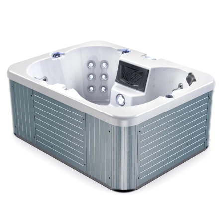 Utendørs jacuzzi for fire personer Geniss ZR7103 – Wellness SPA for villa og hage, massasjebadekar med hydromassasje for 4 personer