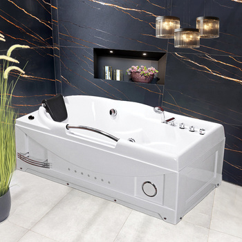 Whirlpool-Badewanne mit Heizung Ramzes 634H Weiß 168x85 cm – Komfort und Entspannung im eigenen Spa