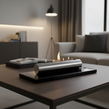 Vabalt seisev biokamin Stainless black gloss - kaasaegne ja elegantne bioetanooli kamin