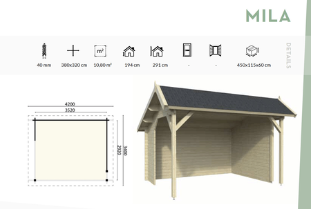 stilfuld havepavillon/pavillon Mila