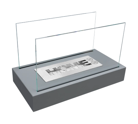 Prostostoječe biokamino Home siva mat - sodobno, ekološko kamin brez dima za dnevno sobo in teraso