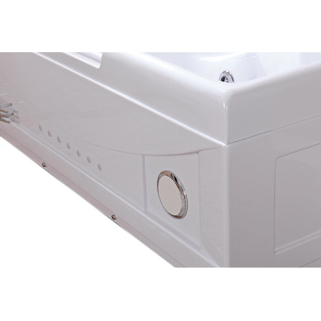 Wanna z hydromasażem z podgrzewaczem Ramzes 634H biała 168x85 cm – Komfort i relaks w domowym SPA