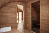 Sauna ovalada Frodo 500 Outdoor para 8 personas / Estufa Harvia eléctrica o de leña / Abeto escandinavo tratado térmicamente de alta calidad | Wellness | Relax | SPA | Diseño Moderno | Para Familia y Amigos