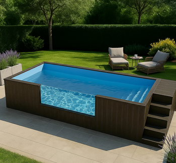 Moderne vrijstaande tuinzwembad met accessoires AG-565 – luxe vrijstaand zwembad