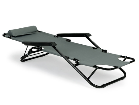 Chaise longue de jardin avec appuie-tête | Chaise longue de plage pliante pour balcon ou terrasse, vert/noir/bleu/beige | Mobilier de jardin, détente, style moderne