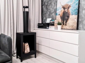 Kozen Freestanding Biofireplace Black Matte