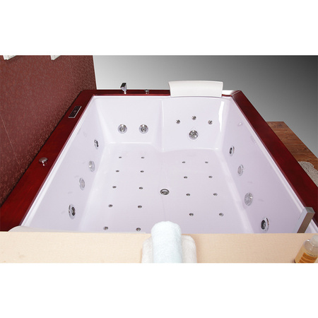 Baignoire d'hydromassage Diablo 666 avec panneau et banc 180x150 cm – Détente luxueuse dans un SPA à domicile