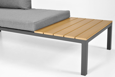 Vrtni kotiček s funkcijo ležalnika LAGOS- siva | vrtni kotiček, sedežna garnitura, udobje na terasi