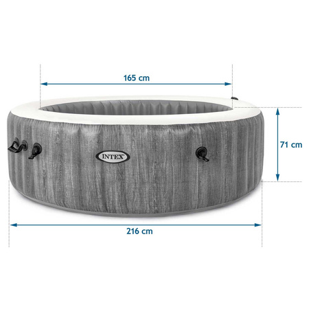 Надувний гідромасажний басейн 6 осіб 216x71 см WIFI преміум-аксесуари INTEX 28442